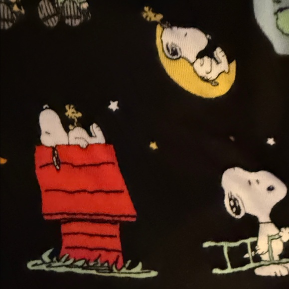Peanuts Black and White Space Pajama Set Ultra Soft - Picture 11 of 13